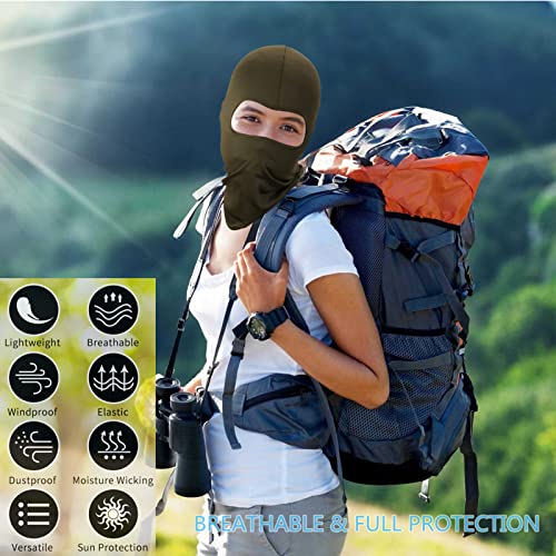 Multicolor 4 Pack Balaclava Ski Masks Full Face Cover Hood for Men Women