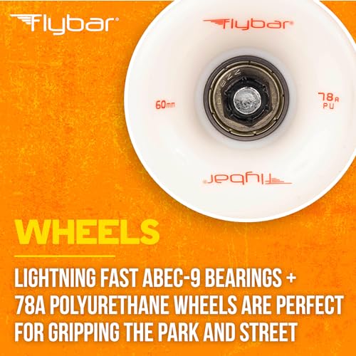 Maple 27.5-Inch Cruiser Skateboard with 60mm PU Wheels & ABEC 9 Bearings