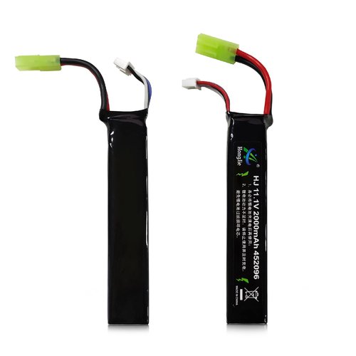 RunCam 11.1V LiPo Airsoft Battery 2000mAh 30C 3S Rechargeable Battery with Mini Tamiya Connector for Airsoft Guns Airsoft Rifle