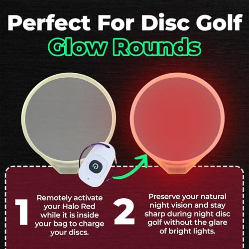 HYZER HOUND DISCS Glow Disc Golf Charger USB-C Rechargeable Halo Red