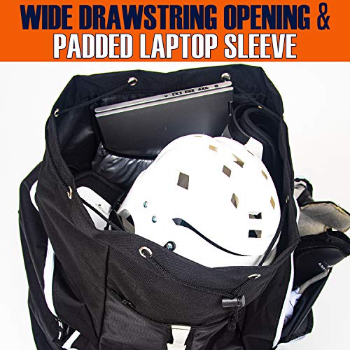 Athletico Hockey Equipment Backpack Large Black - Carry Skates & Gear