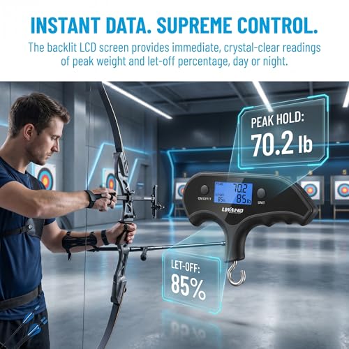 Digital Bow Scale 110lbs for Compound and Recurve Bows - Lightweight & Portable