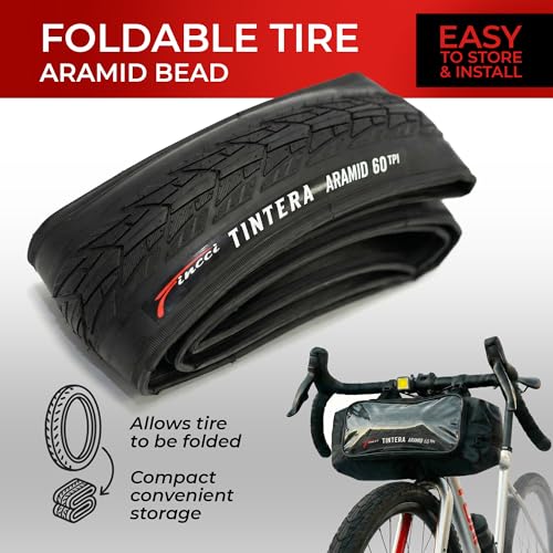 700 x 45c Foldable Bike Tires with Anti-Puncture Layer for City and Gravel Bikes