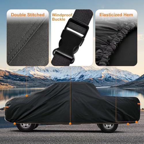 Kayme Heavy Duty Truck Cover for GMC Sierra 2002-2025 Double/Extended/Crew Cab Black