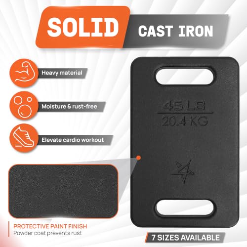 Yes4All 45LB Cast Iron Ruck Weight Plate for Hiking & Weighted Training