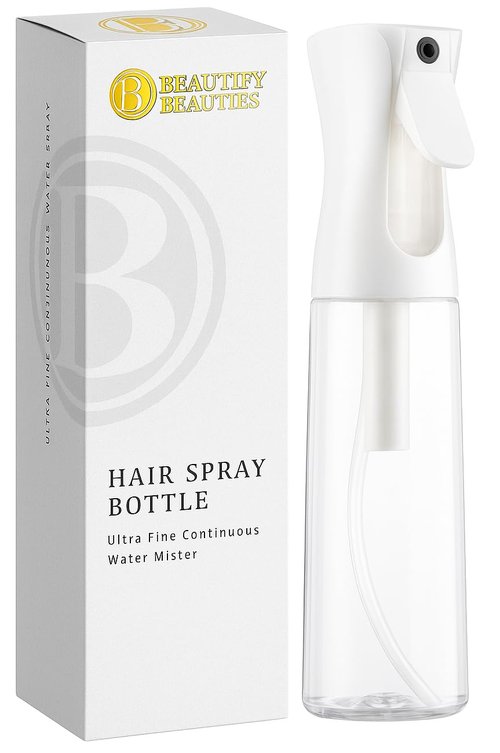 BeautifyBeauties Spray Bottle for Hair - Continuous Mister for Hairstyling, Cleaning & More | 10.1 Ounce