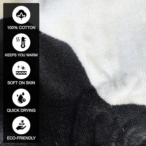Cow Surf Poncho - Warm & Soft Changing Robe for Wetsuit - One Size