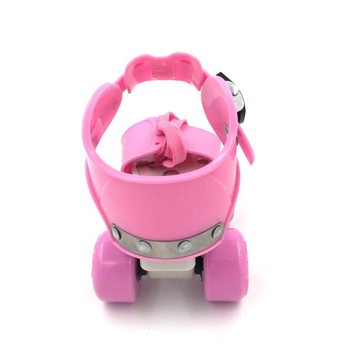 Kid's Children's Adjustable Speed Quad Roller Skates Shoes (Pink)