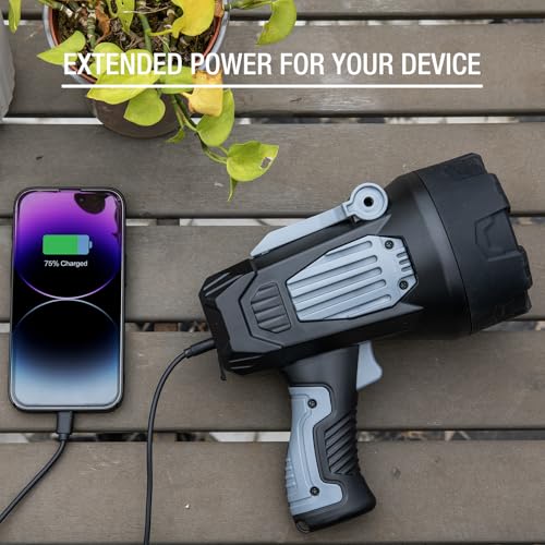 Rechargeable LED Spotlight 2 Million Lumens Handheld Camping & Outdoor Light
