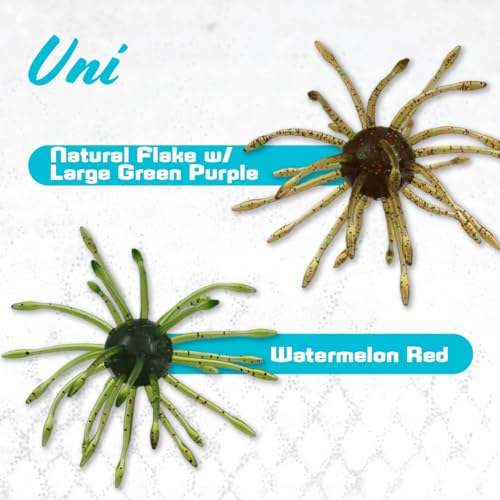 Yamamoto Uni Finesse Soft Plastic Bait - Green Pumpkin/Purple Green, 1 Pack
