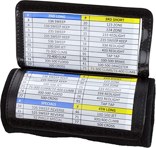 Black 10 Pack Youth Football & Baseball Wrist Coach Wristbands with Viewing Windows