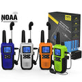Topsung Long Range Walkie Talkies for Adults with Earpieces - Blue/Green/Orange/Silver, Rechargeable NOAA