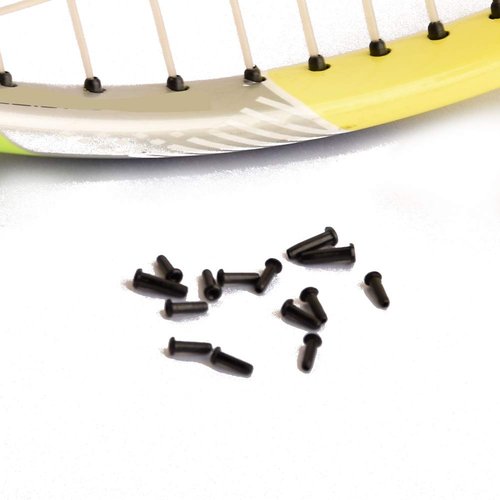 Powerti-Badminton Grommets Universal Badminton Racket Racquet Grommets Eyelets Replacement Stringing Accessories Gear Equipment - Black