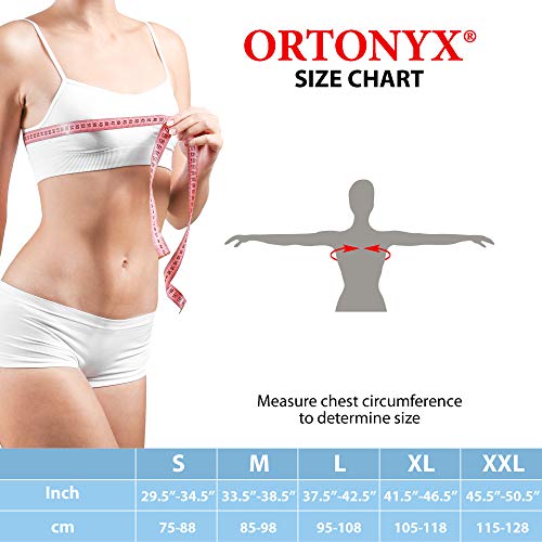 ORTONYX XL Chest Support Brace Post-Surgery Thorax Recovery Vest Black/Gray