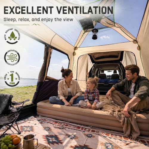 6-Person SUV Car Tent with Rainfly | Instant Setup Camping Shelter