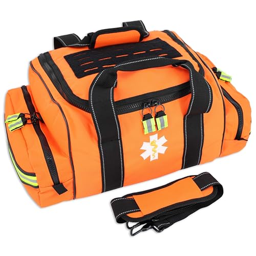 Lightning X Large EMT Trauma Jump Bag with Dividers Fluorescent Orange – EMS First Responder Medical Bag