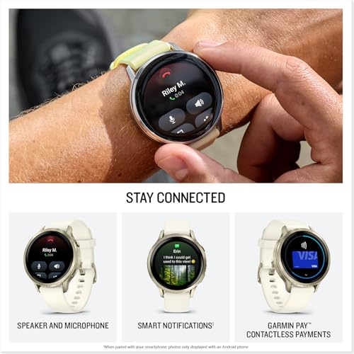 Garmin Venu® 4 41mm Smartwatch - Lunar Gold & Bone Silicone, Advanced Fitness Tracker