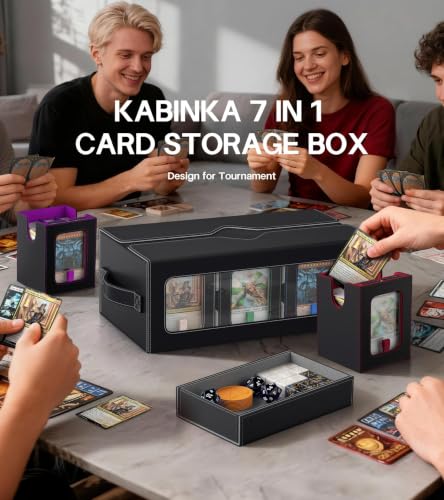 MTG Commander Deck Box with 6 Modular Card Cases & Accessories - Multicolor