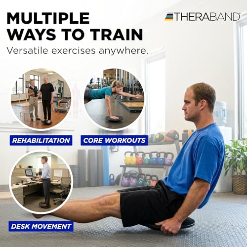 THERABAND Wobble Board Balance Trainer - Round Core Stability & Balance Exercise