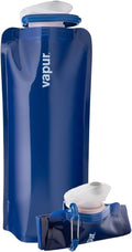 Vapur Anti-Bottle - Flexible Collapsible Design with Detachable Carabiner - 34 Ounce, Admiral Blue