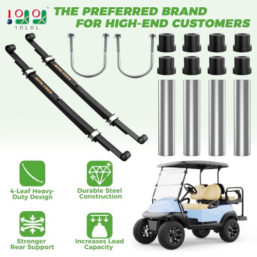 Heavy Duty Golf Cart Rear Leaf Spring Kit for Club Car Precedent & More