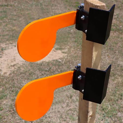 AR500 Steel Dueling Tree Targets Set - 6 Inch Reactive Shooting Targets for Outdoor Range