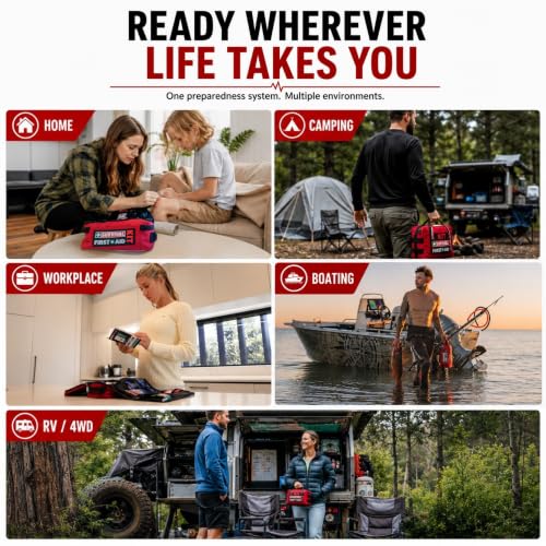 Large 142-Piece First Aid Kit Emergency Response System for Home and Outdoors
