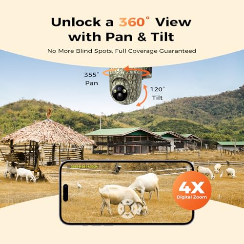 TKENPRO 4G LTE Cellular Trail Camera with Solar Power, Camo 2-Pack