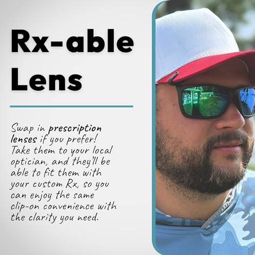 UNDERDOG Jade Polarized Oliver Clip-To-Hat Sunglasses - Unisex UV Protection