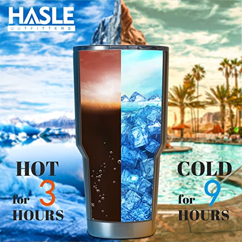 30oz Stainless Steel Travel Mug - Double Wall Vacuum Insulated Tumbler with BPA-Free Lid - White