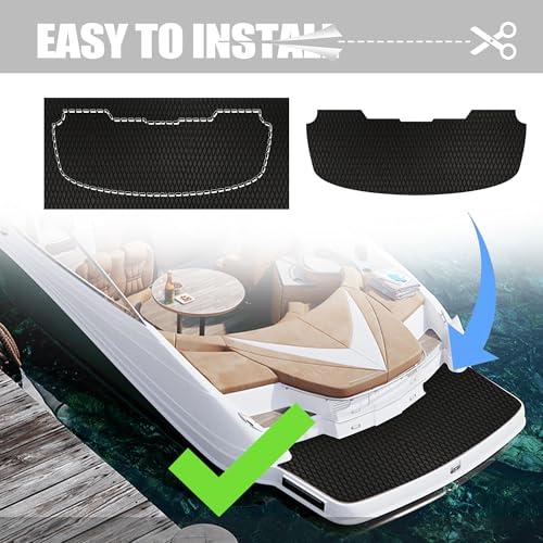 Fullfire Black EVA Foam Marine Decking 94" x 23" Boat Yacht Kayak RV Flooring