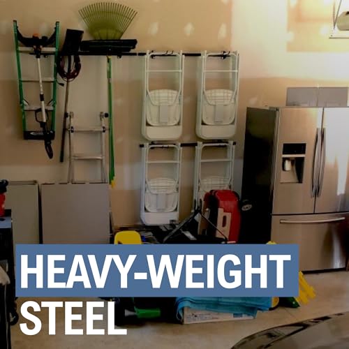 StoreYourBoard Triple Folding Chair Storage Rack | Heavy Duty Wall Mount Organizer for Garage & Home