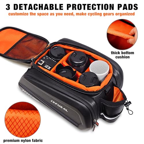 JXFUKAL 40L Waterproof Hard Shell Bike Bag with Expansion Layer for E-Bike Rear Rack
