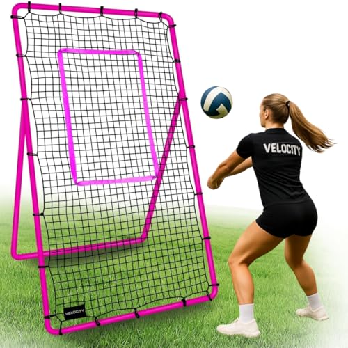 Velocity 7x4 ft Volleyball Rebounder Net with Adjustable Angles & Steel Frame