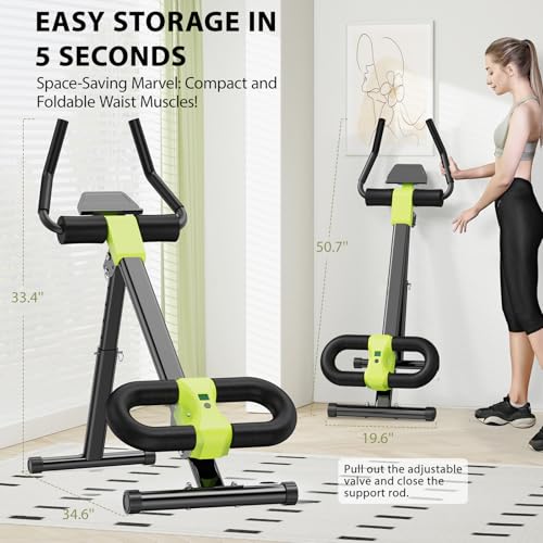 Ab Workout Machine for Home Fitness - Abdominal & Core Trainer, Adjustable & Foldable, VISLIM