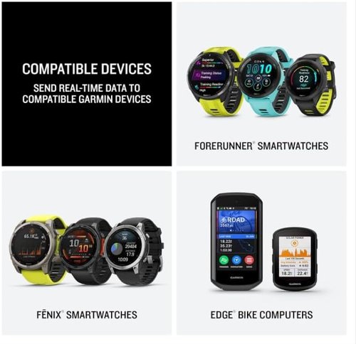 Garmin HRM 600 Premium Heart Rate Monitor - Running Dynamics & M–XL Strap (28"-42") | Compatible with Smartwatches & Cycling Computers