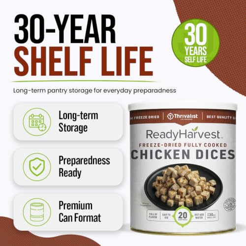 Ready Harvest Freeze-Dried Fully Cooked Chicken Dices - 1 Can