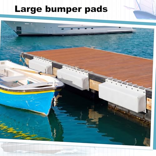 Heavy-Duty Marine Dock Bumpers - White, 35.8 x 6 x 3.5 Inches, Pack of 4