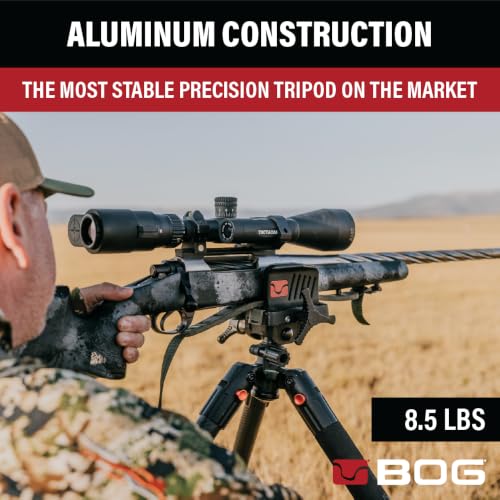 BOG DeathGrip Hunting Tripod Black Aluminum 7-59" Shooting Rest with Clamp