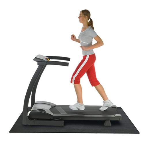 Rubber Cal Treadmill Mat, Black, 3/16-Inch x 4 x 6.5-Feet