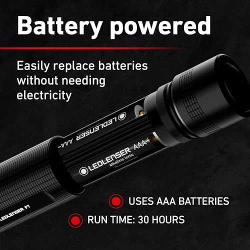 Ledlenser P7 LED Tactical Flashlight 650 Lumens, Adjustable Focus, Durable Aluminum Body