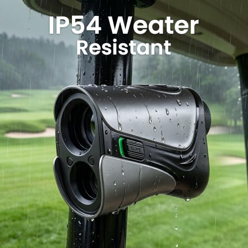 Vetance Silver Golf Rangefinder 1200 Yards Slope, Flag-Lock, Touchscreen