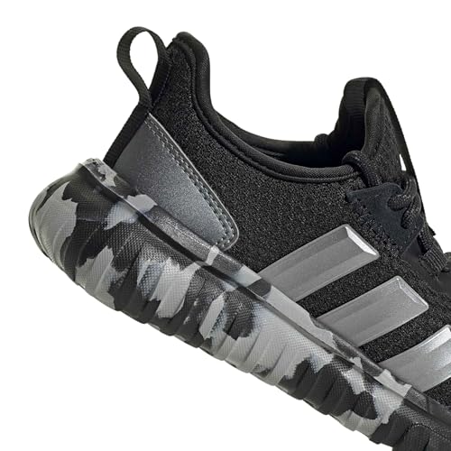 adidas Kids' Kaptir 4.0 Sneakers 2.5 Big Kid Black Grey Metallic Shoes