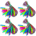100 Multicolor Adjustable Jump Ropes for Kids - 7.8ft Bulk Set