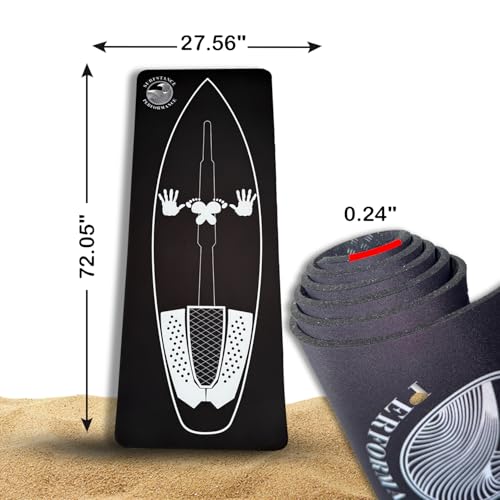 Surf Training Mat 72 x 27.5 Inches for Balance & Pop-Up Practice - Non-Slip Surfboard Trainer for Surf Fitness
