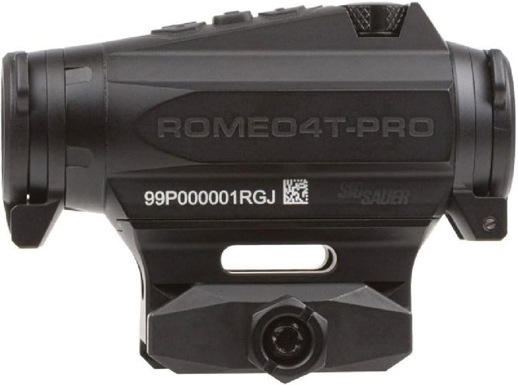 Sig Sauer ROMEO4T-PRO Red Dot Sight - 1x20mm with Red Quad Ballistic Circle Dot Reticle, 0.5 MOA, Black/FDE