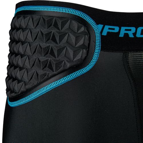 Unisex Bull Rush Girdle with 7 Padding Support - Black & Optic Blue, Medium