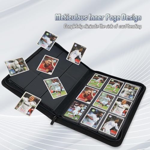 Arkeiliy 9-Pocket Card Binder with 30 Sleeves - Red Trading Card Album
