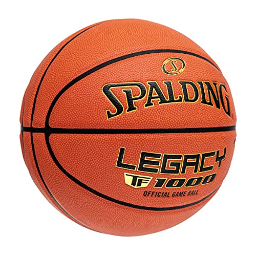 Spalding Legacy TF-1000 NJCAA Size 7 Indoor Game Basketball - Orange 29.5"