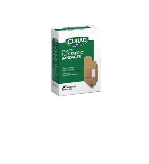 Curad Flex-Fabric Bandages - Assorted Sizes for Ultimate Comfort | 30 Count Pack